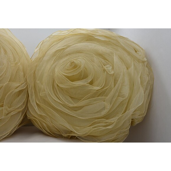 Elegant beautiful Yellowish Pearl Rose Weaving Silk Throw Pillows‎ - Picture 8 of 10